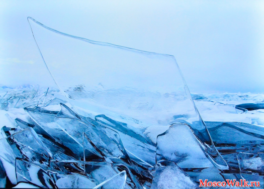 Андрей Каменев Озеро Байкал. Тонкий и прозрачный лед похож на стеклянные осколки 